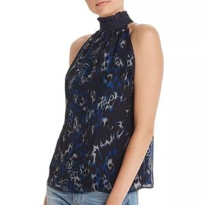 Ramy Brook Allymay Sleeveless Silk Animal Leopard Cheetah Print Tank Top